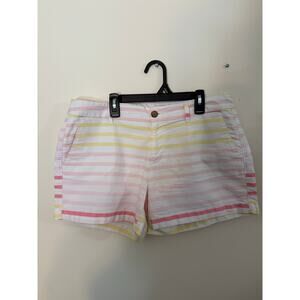 Old Navy Flat Front Striped Chino Shorts - Size 10
